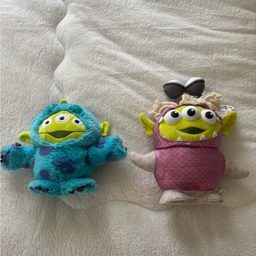 Disney Blue and Green Stuffed Animals